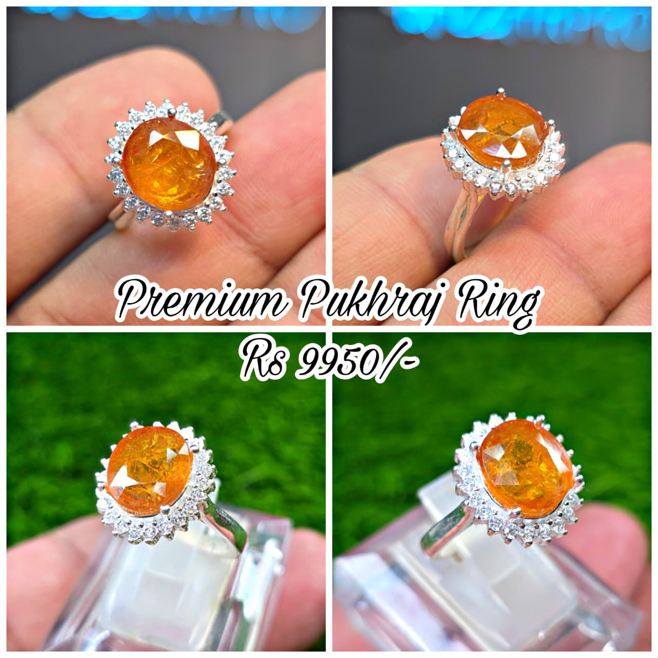 Premium Quality Pukhraj Ring (Ladies)