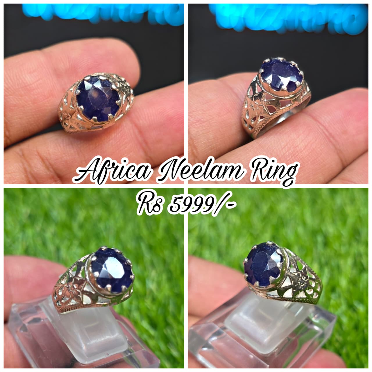Premium Quality African Neelam Ring