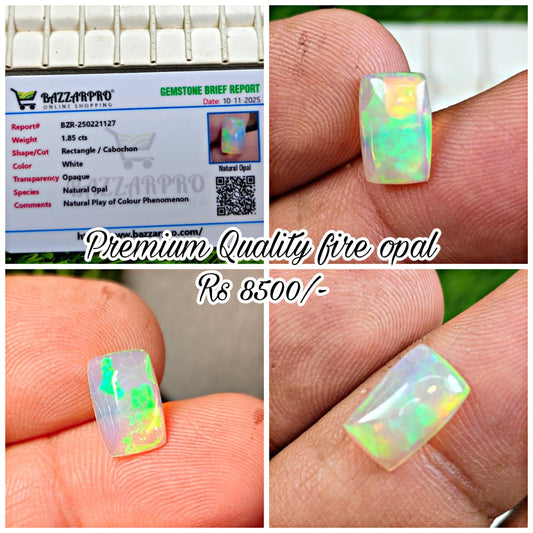 White Fire Opal With Lab Certificate