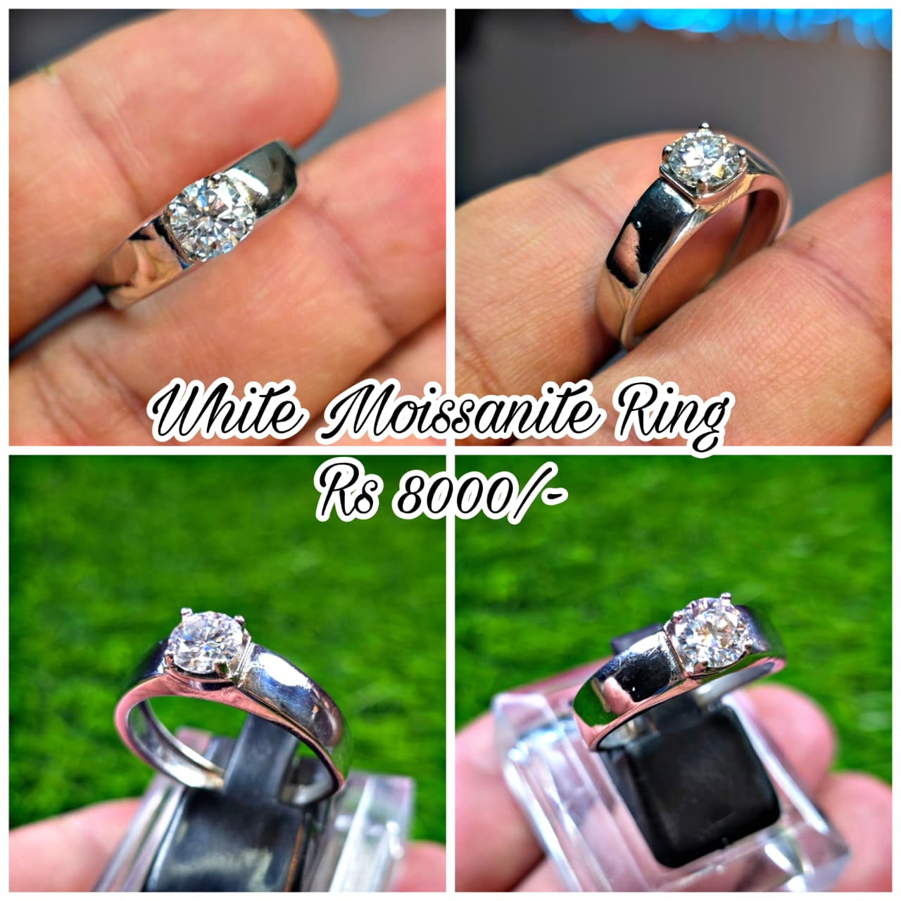 Premium Quality White Moissanite Ring
