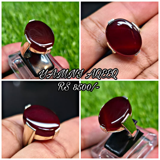 Yamni Aqeeq Ring