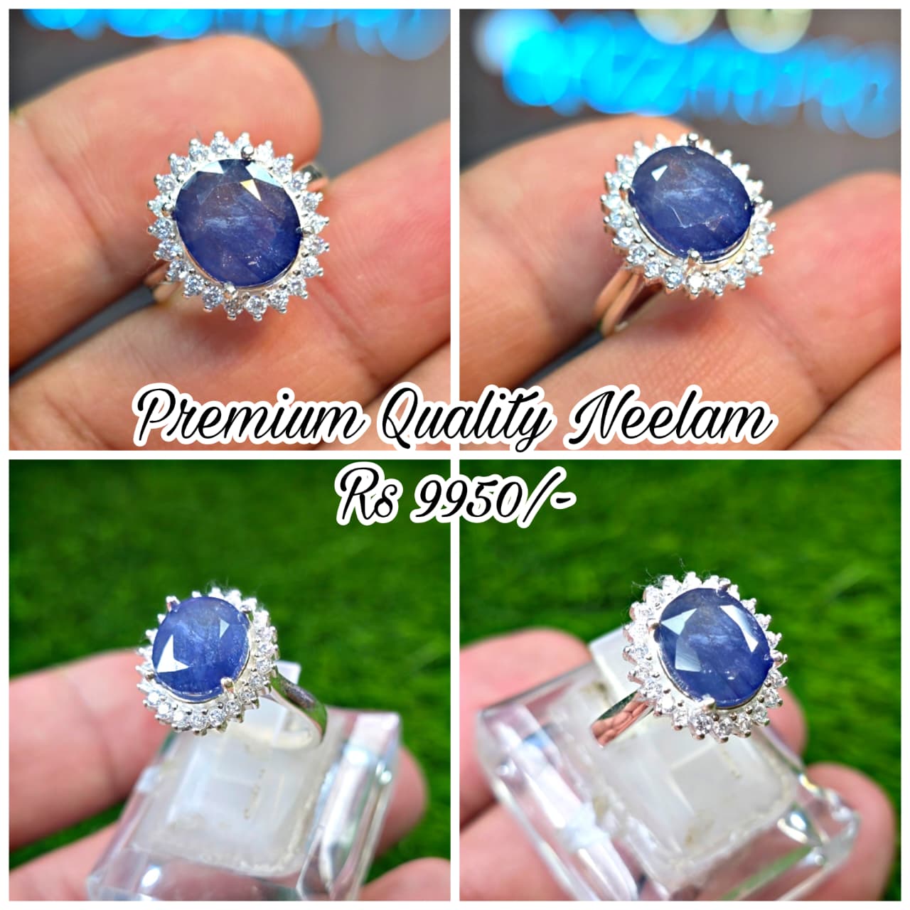 Premium Quality Neelam Ring (Ladies)
