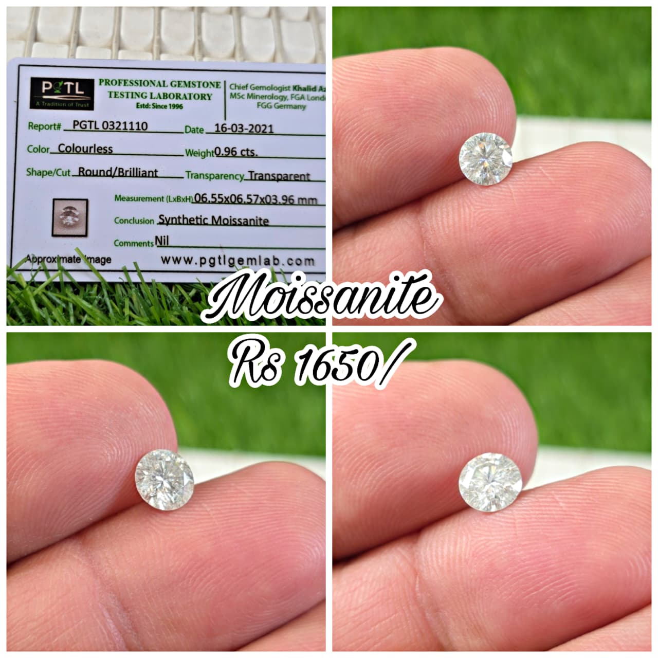 Moissanite Stone With Lab Certificate