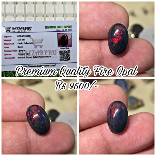 Natural Full Fire Opal Stone With Lab Certificate