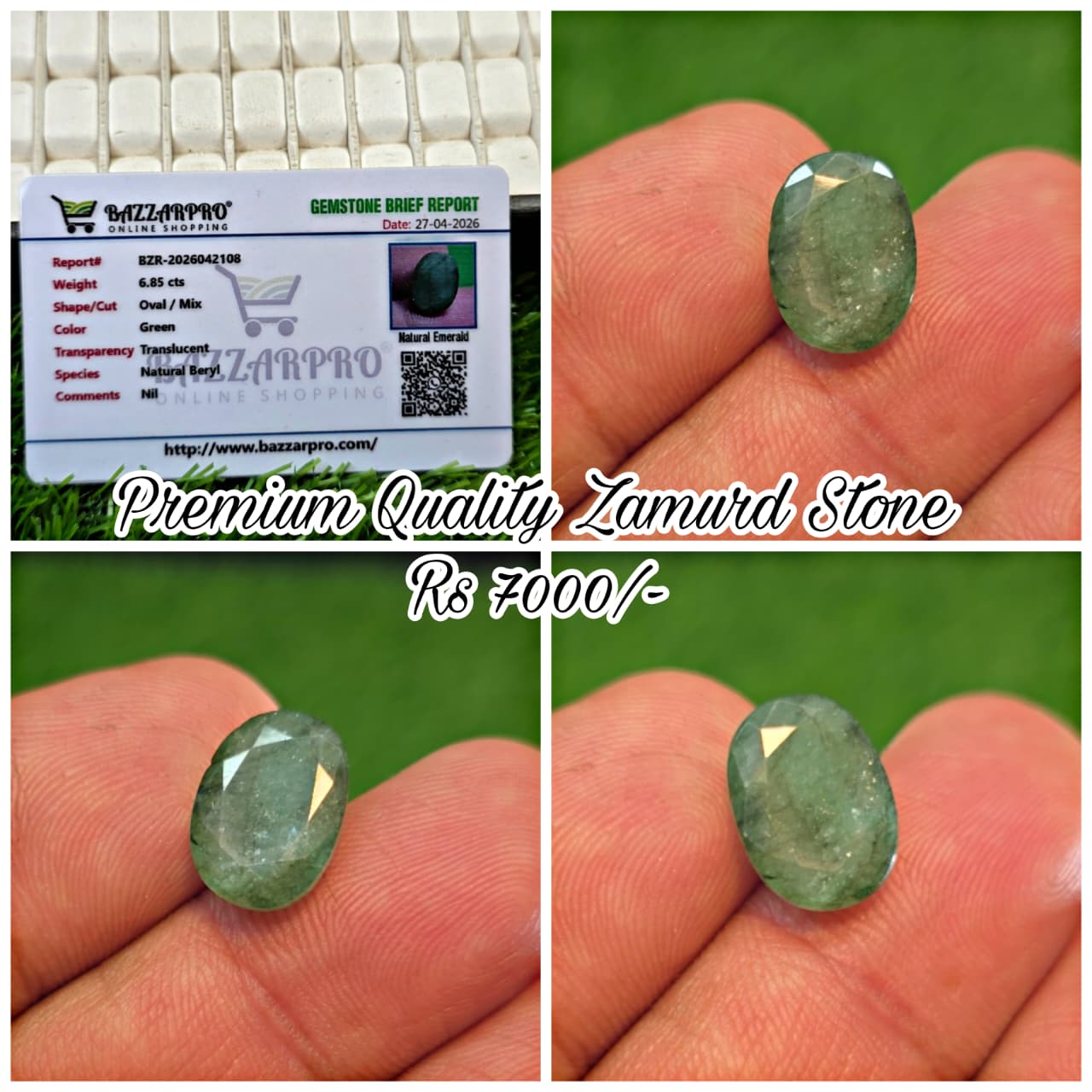 Premium Quality Zamurd With Lab Certificate