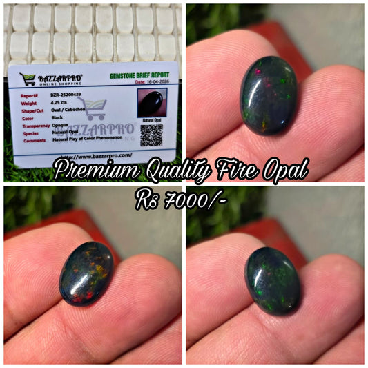 Natural Full Fire Opal Stone With Lab Certificate