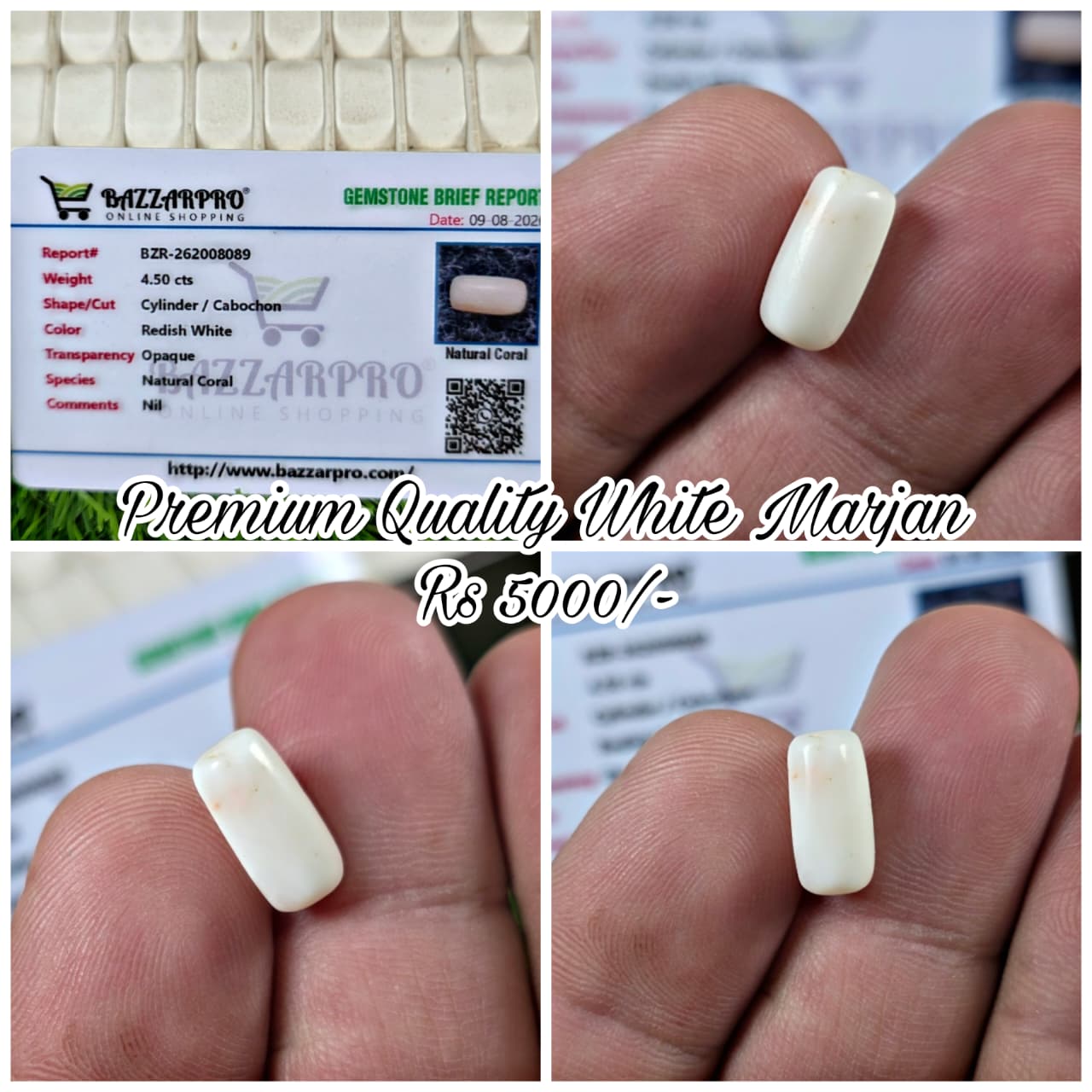 Premium Quality Marjan Stone With Lab Certificate