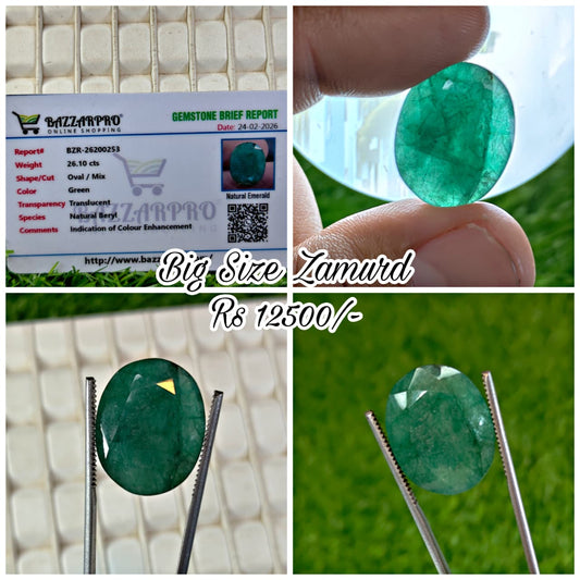 Premium Quality Zambian Zamurd With Lab Certifice