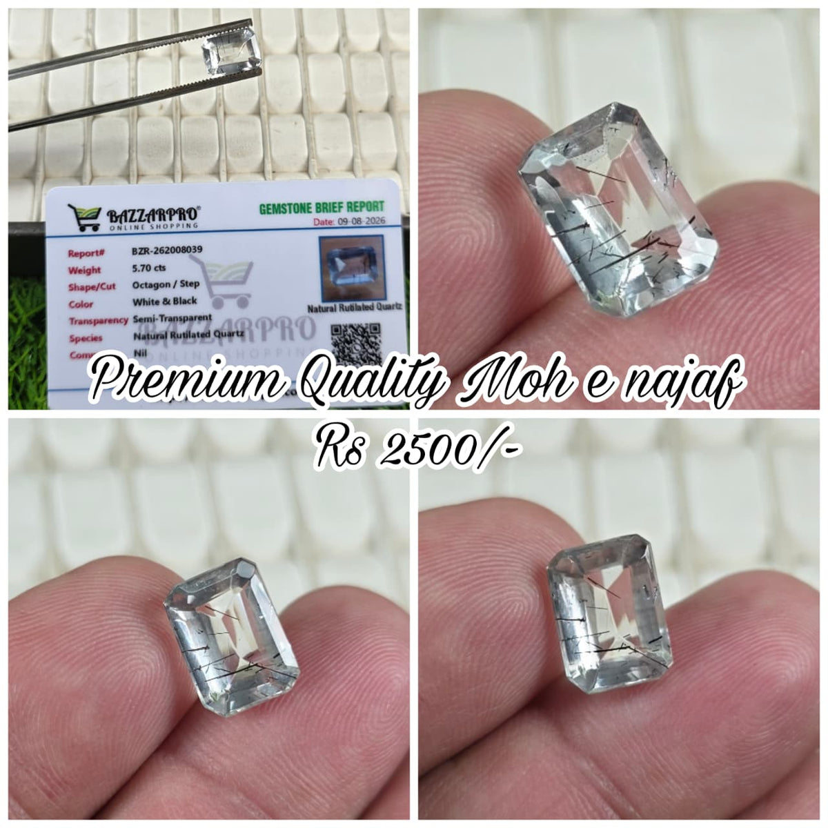 Premium Quality Moh e Najaf Stone With Lab Certificate