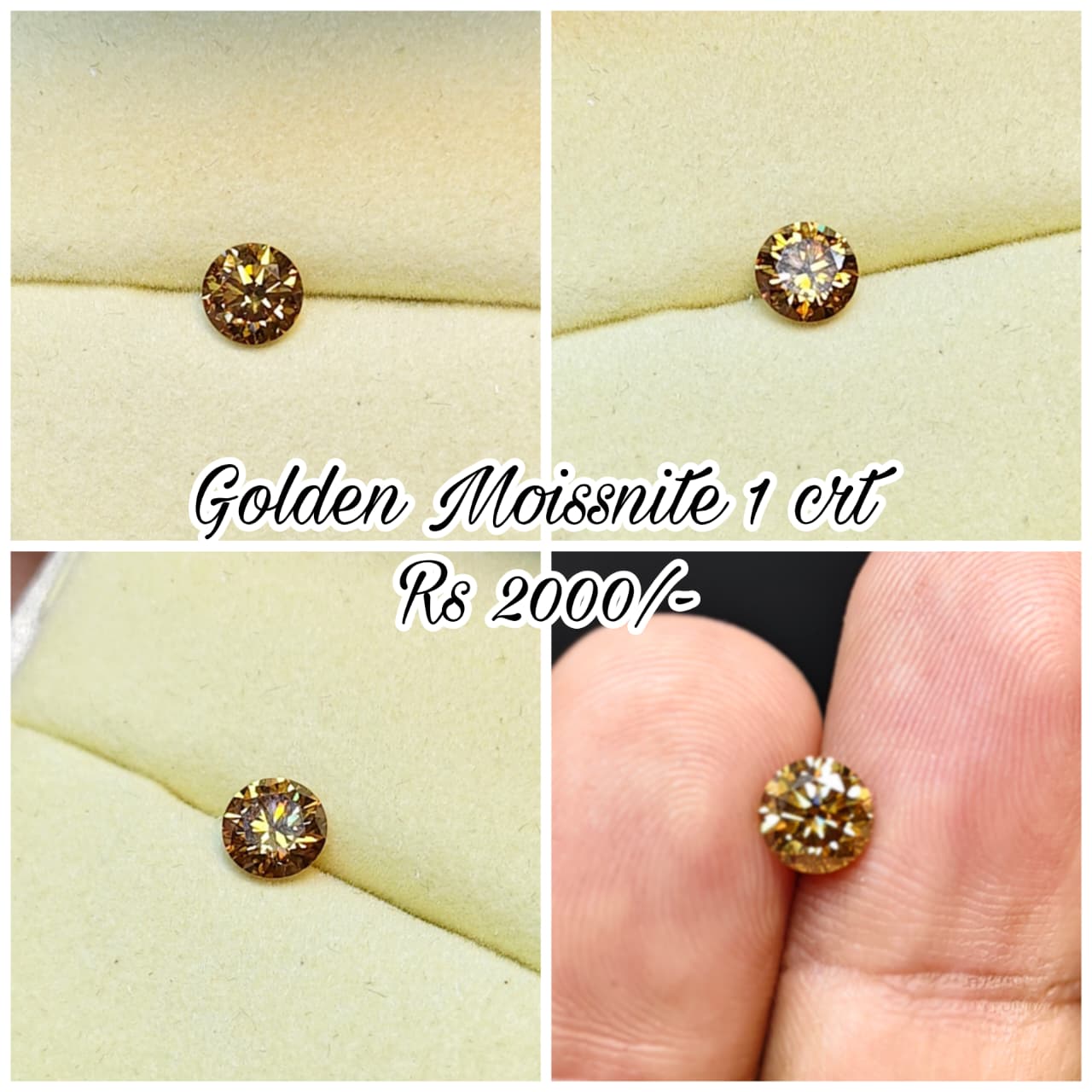 Golden Color Moissanite