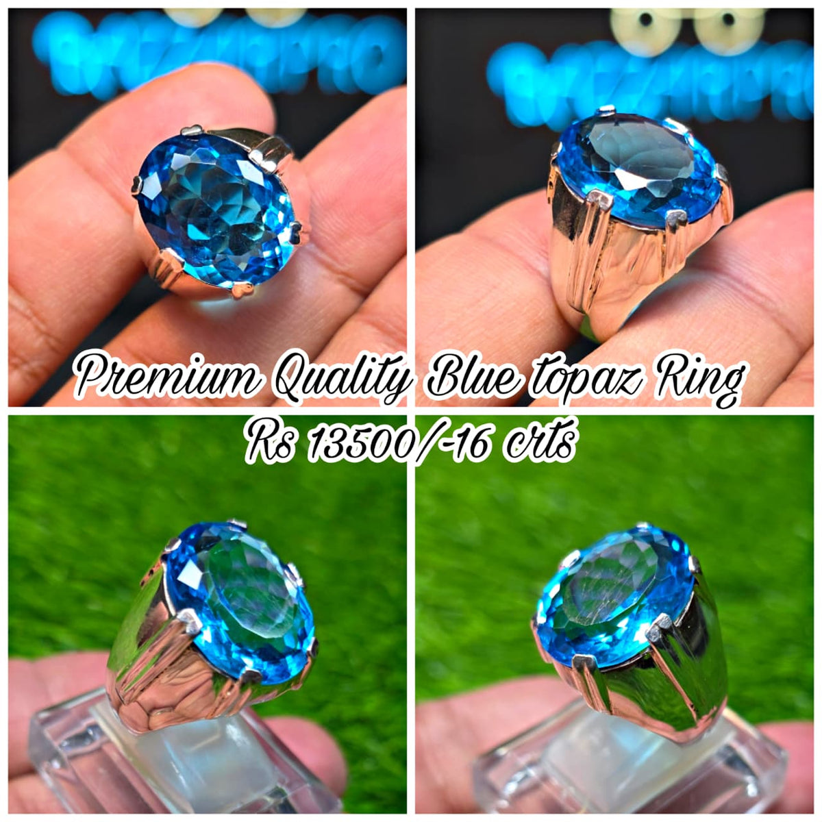 Premium Quality Blue Topaz Ring