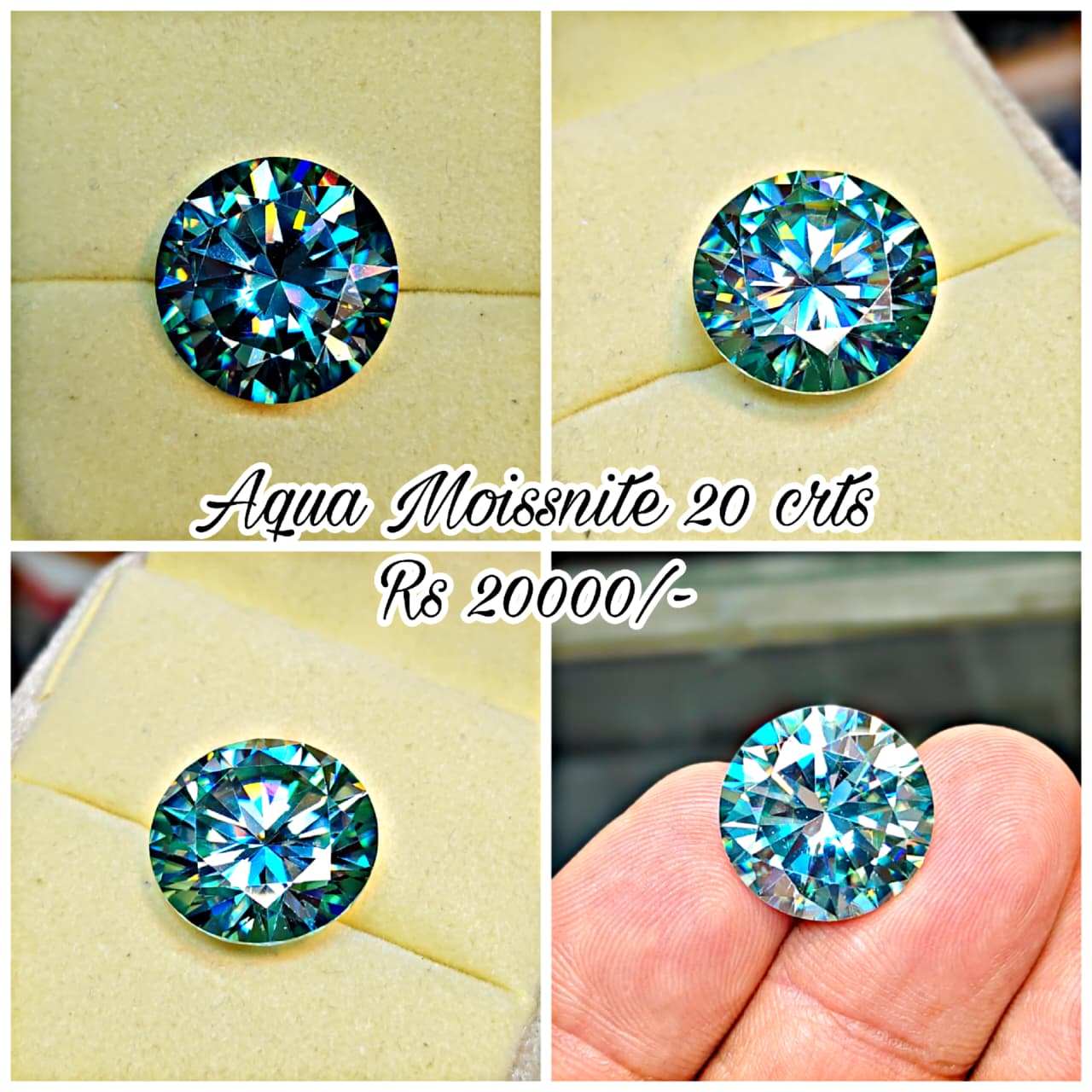 Aqua Color Moissanite