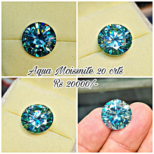 Aqua Color Moissanite