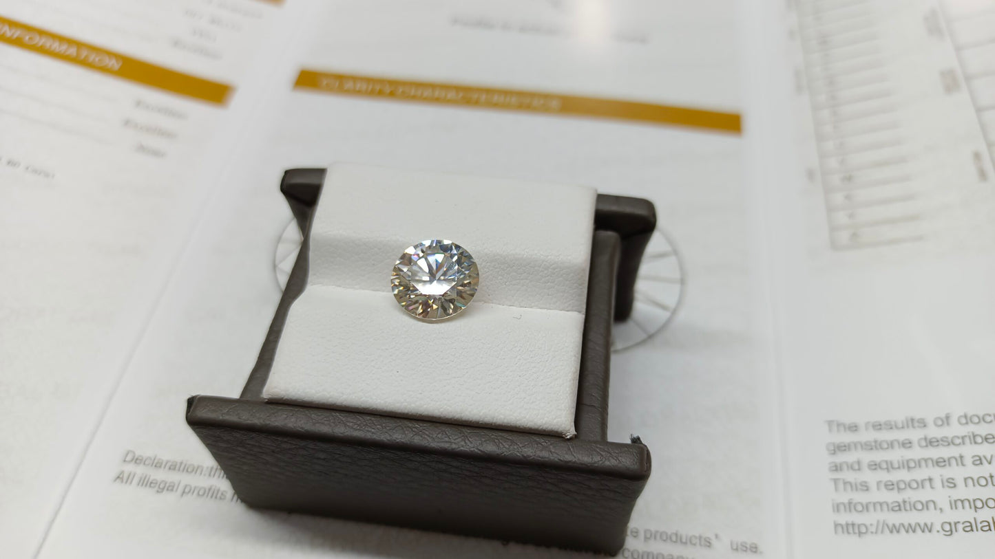 Moissanite 4 Carat D With GRA Certificate