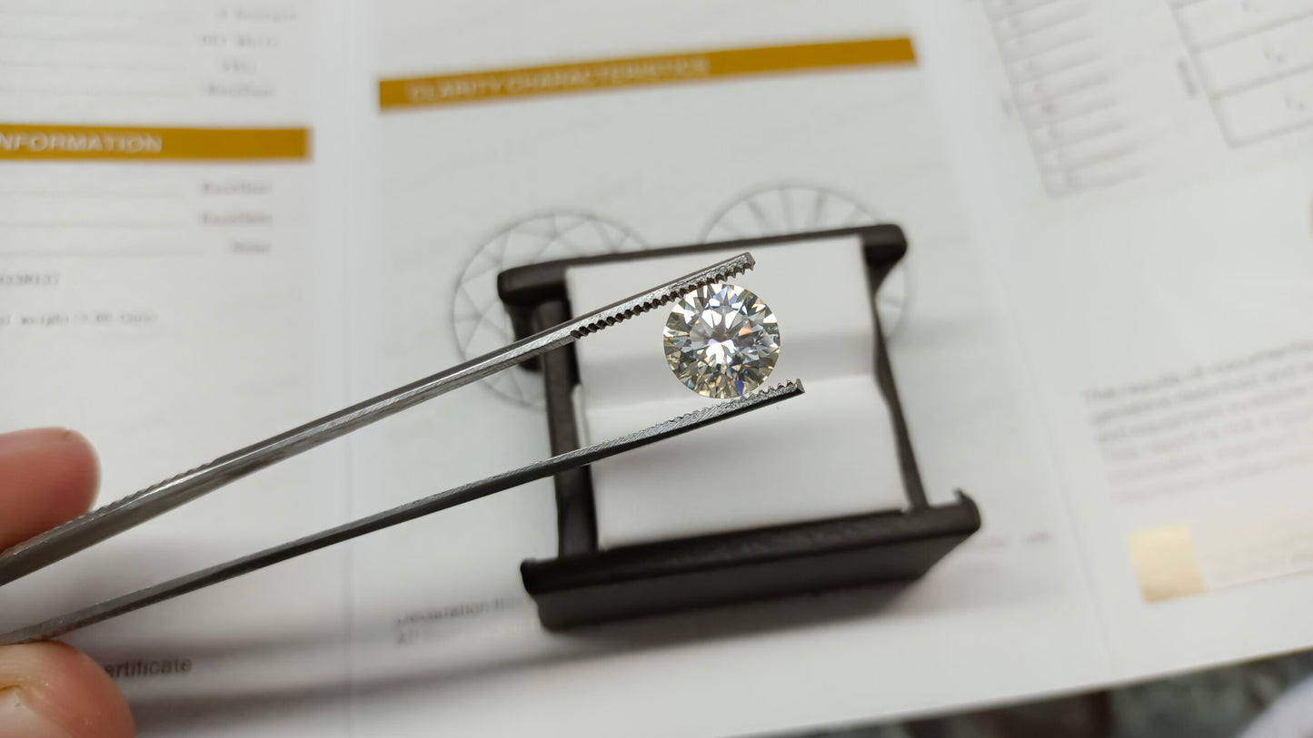 Moissanite 4 Carat D With GRA Certificate