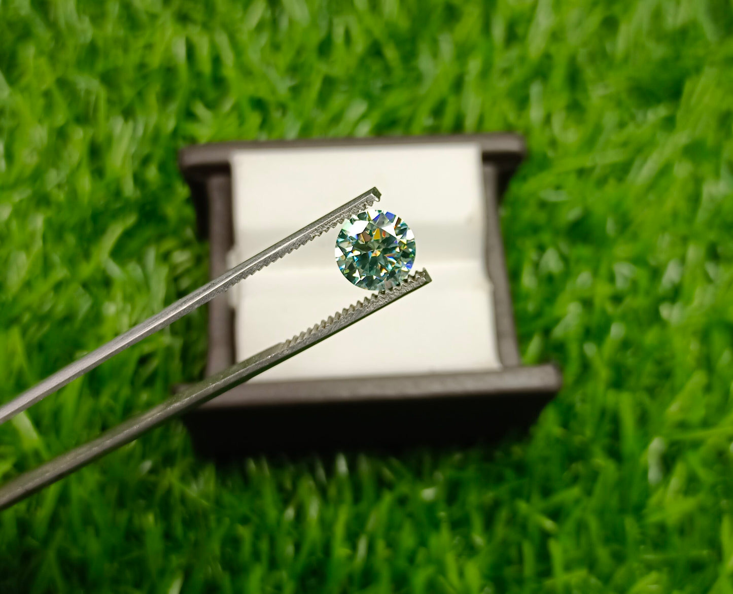 Moissanite Diamond 2 Cts (Aqua)