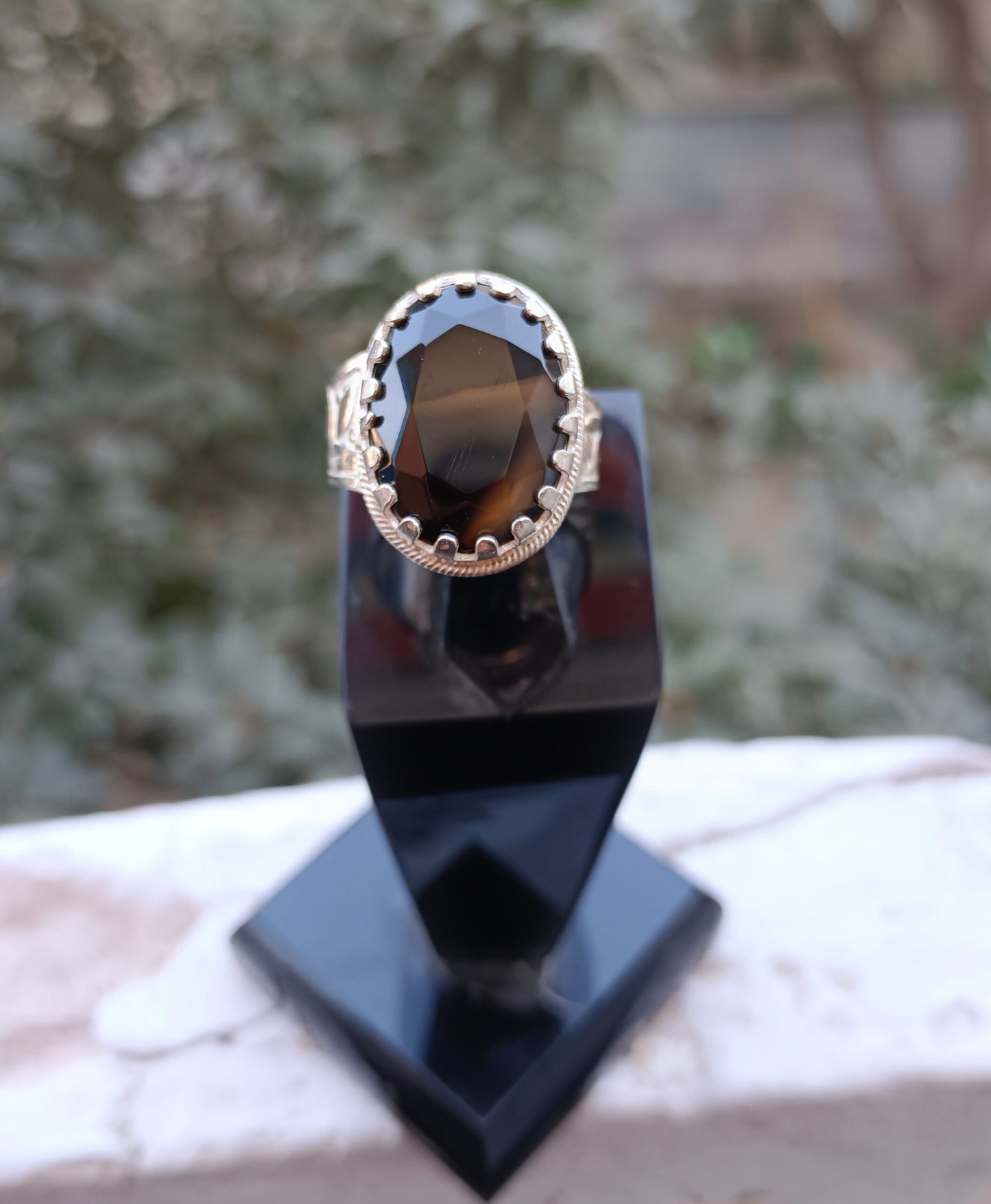 Black Aqeeq Ring