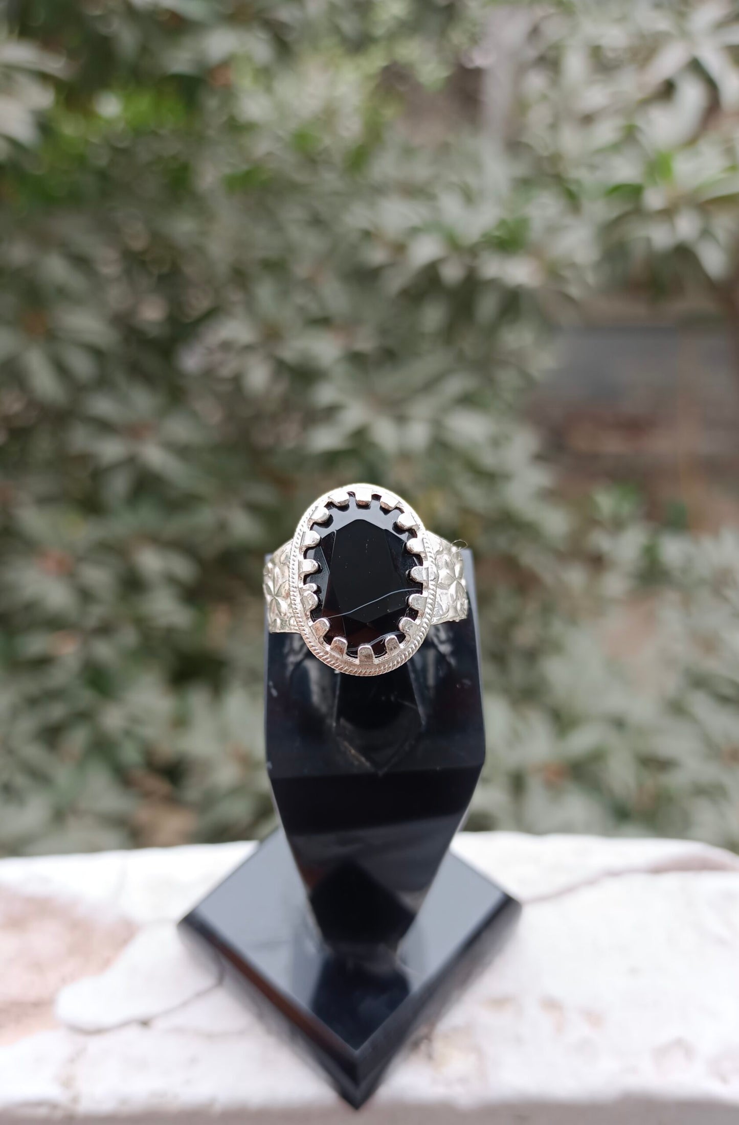 Black Aqeeq Ring