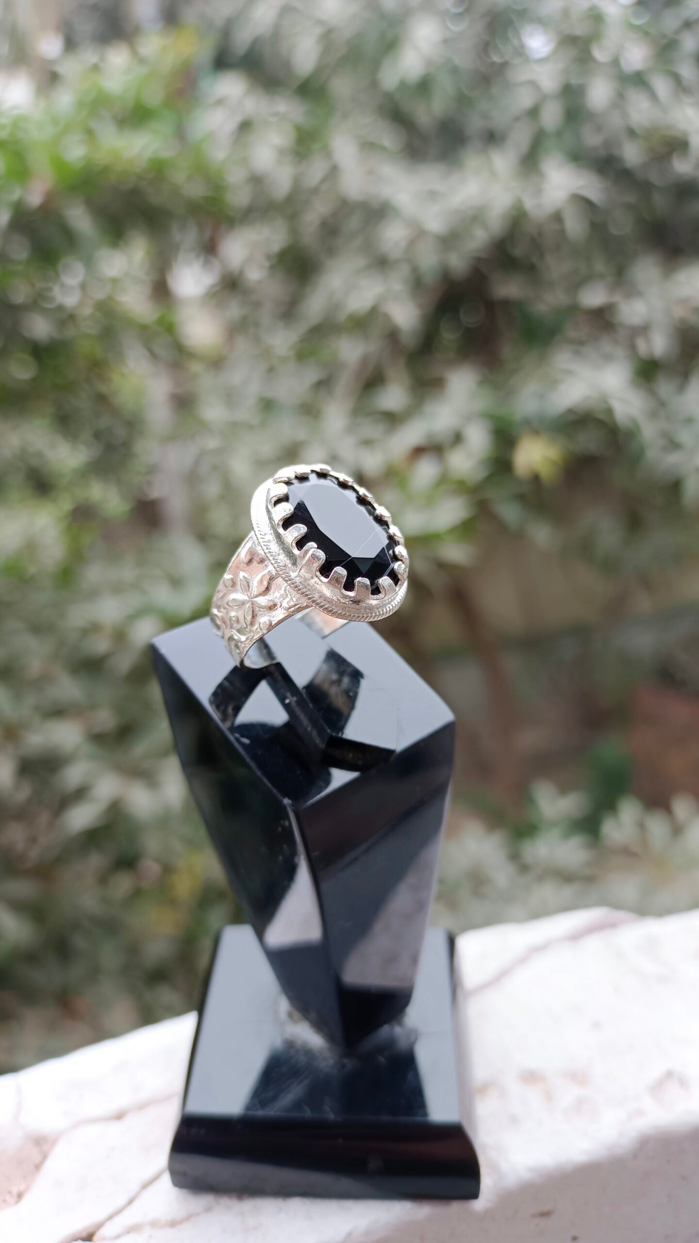 Black Aqeeq Ring