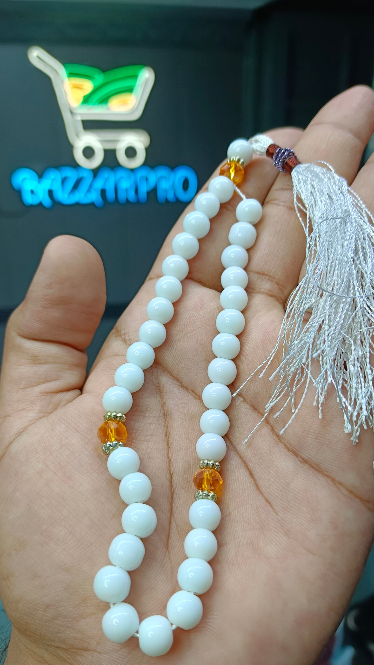 White Sulemani Aqeeq Tasbeeh 33 Beads