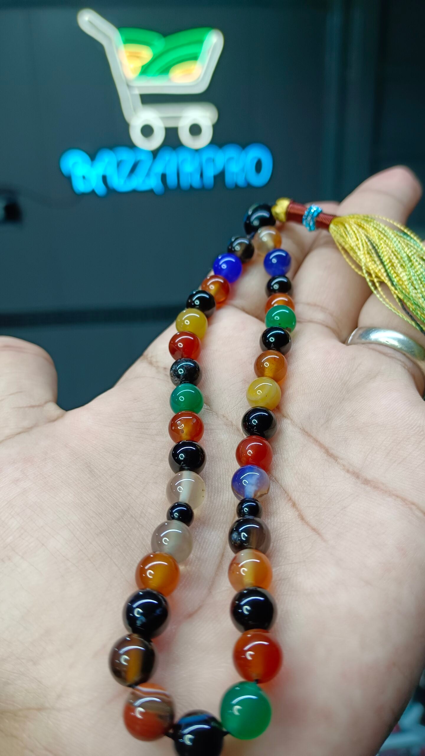 Mix Color Sulemani Aqeeq Tasbeeh 33 Beads