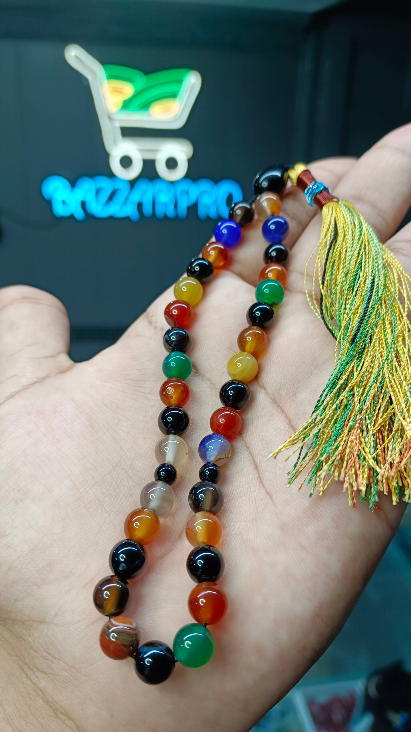 Mix Color Sulemani Aqeeq Tasbeeh 33 Beads