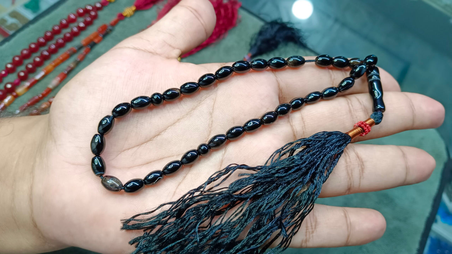 Black Sulemani Aqeeq Tasbeeh 33 Beads