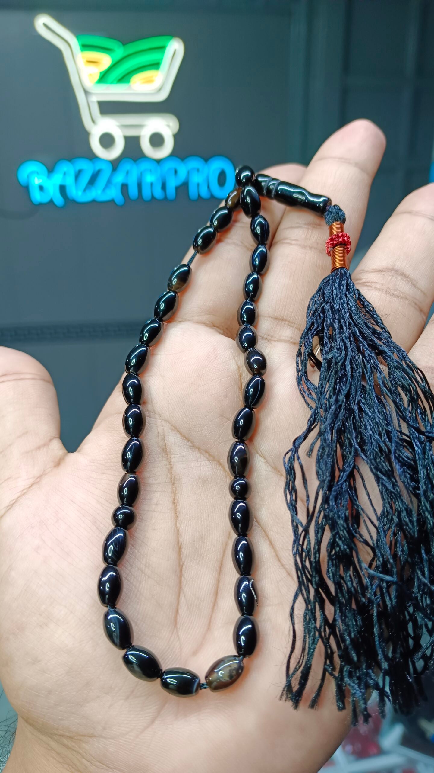 Black Sulemani Aqeeq Tasbeeh 33 Beads