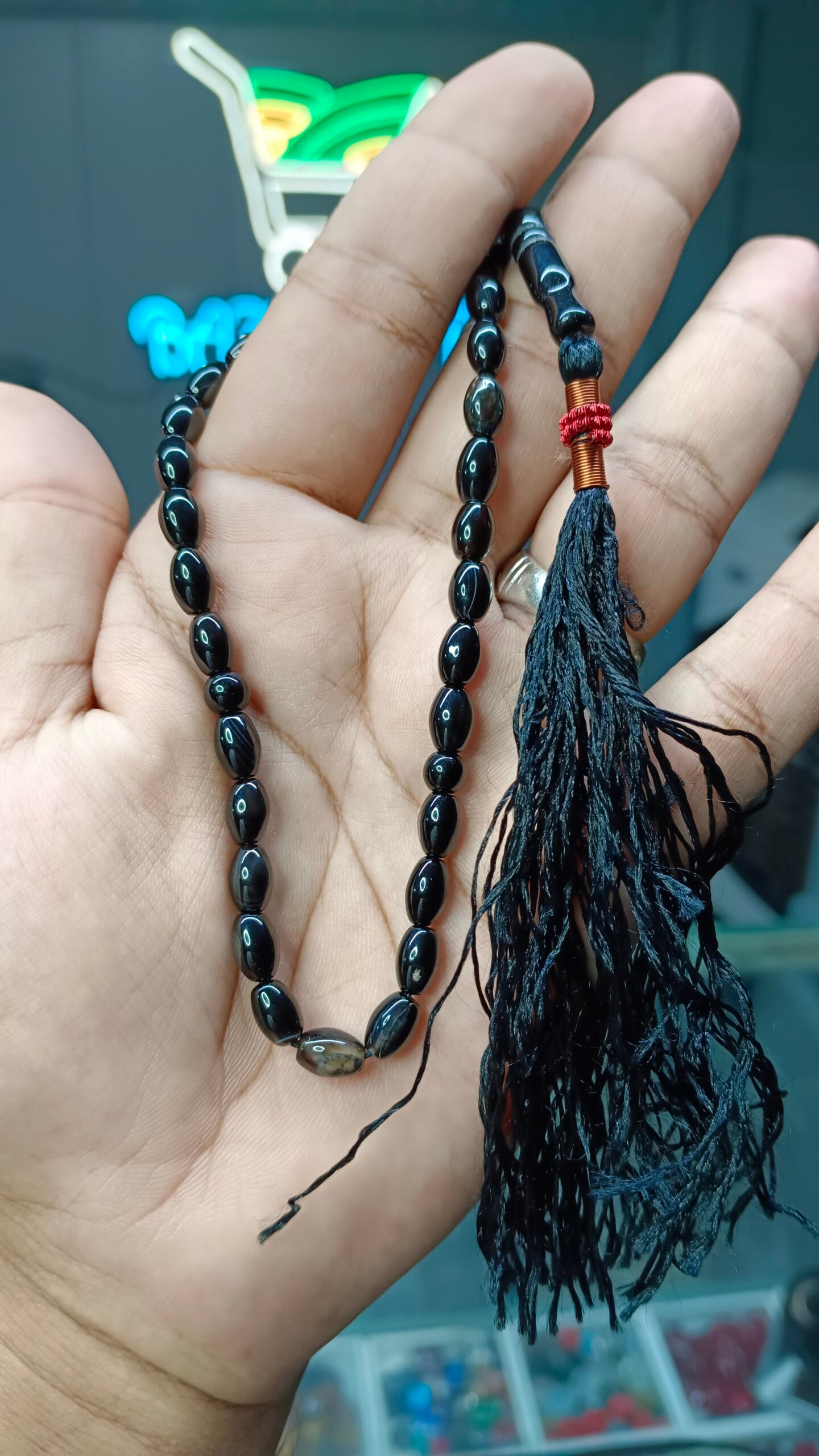 Black Sulemani Aqeeq Tasbeeh 33 Beads