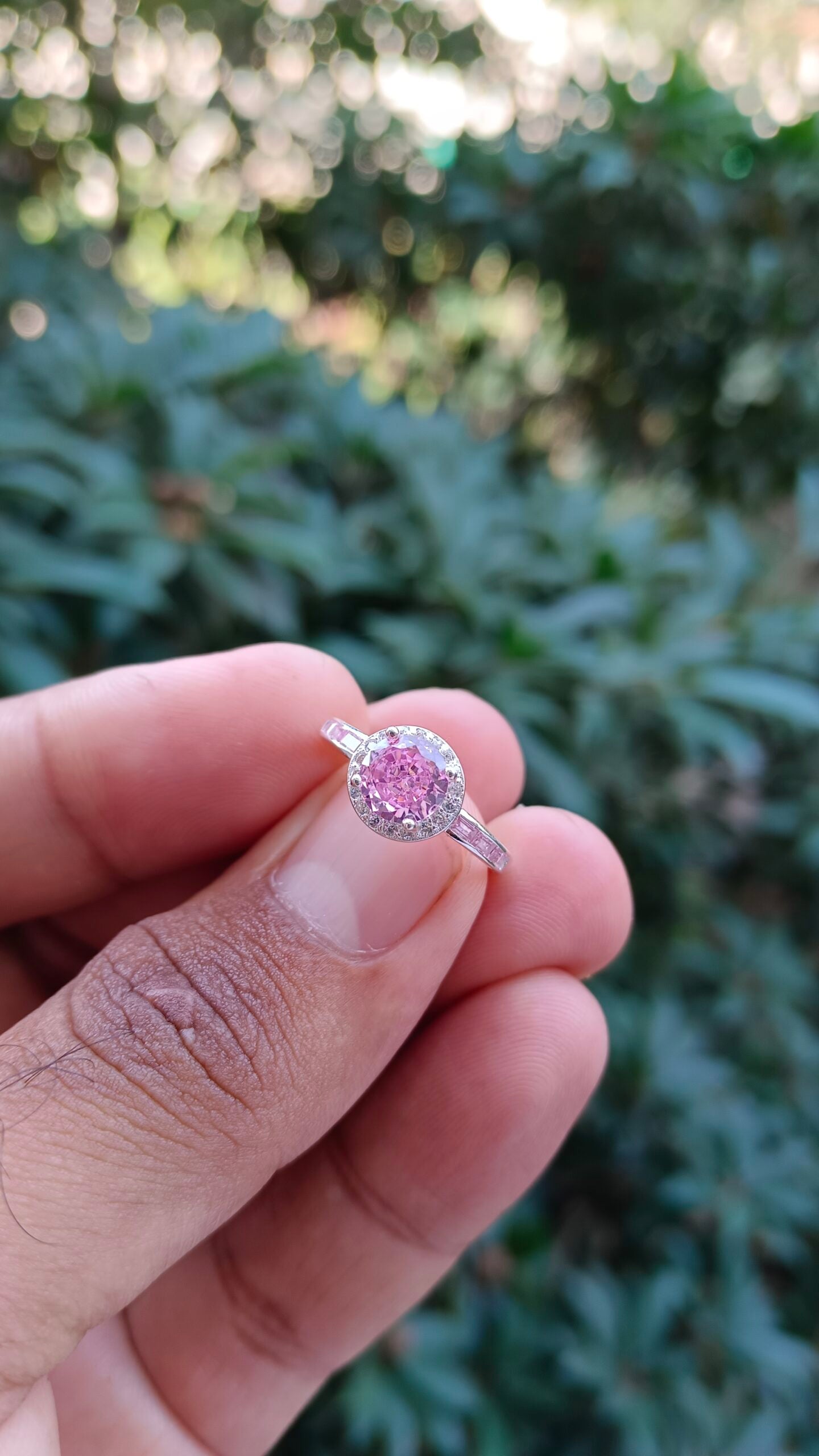 Pink Zircon Ladies Ring