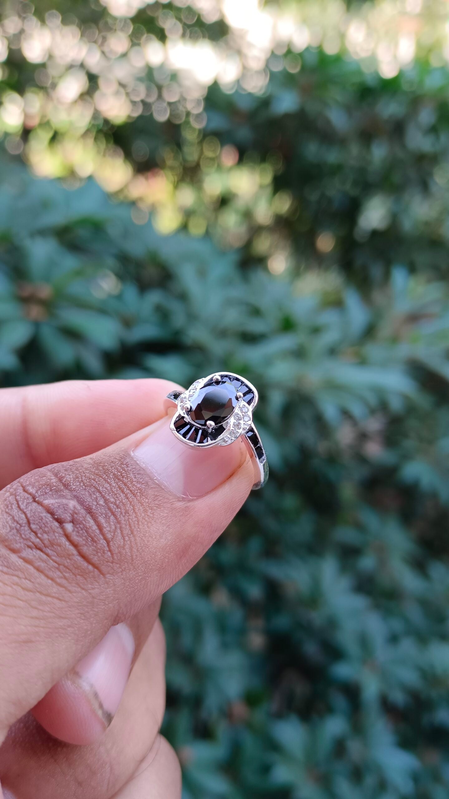 Black Zircon Ladies Ring