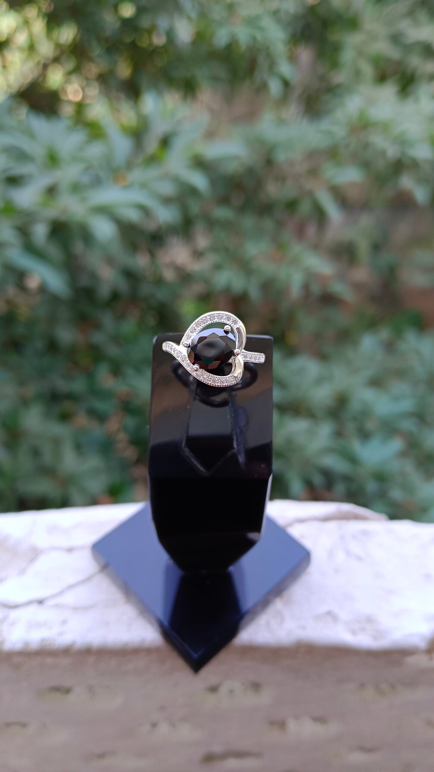 Black Zircon Ladies Ring