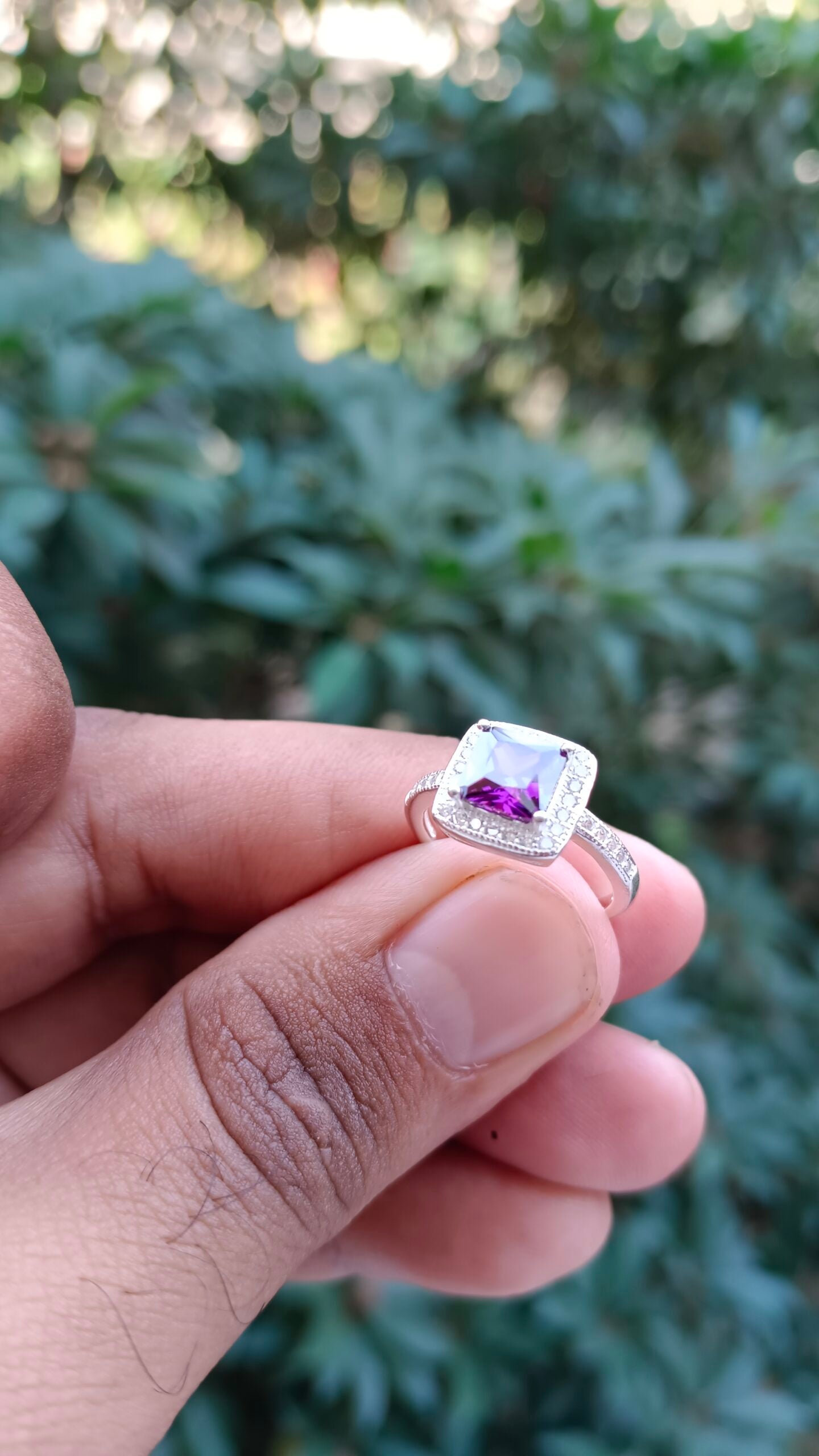 Purple Zircon Ladies Ring