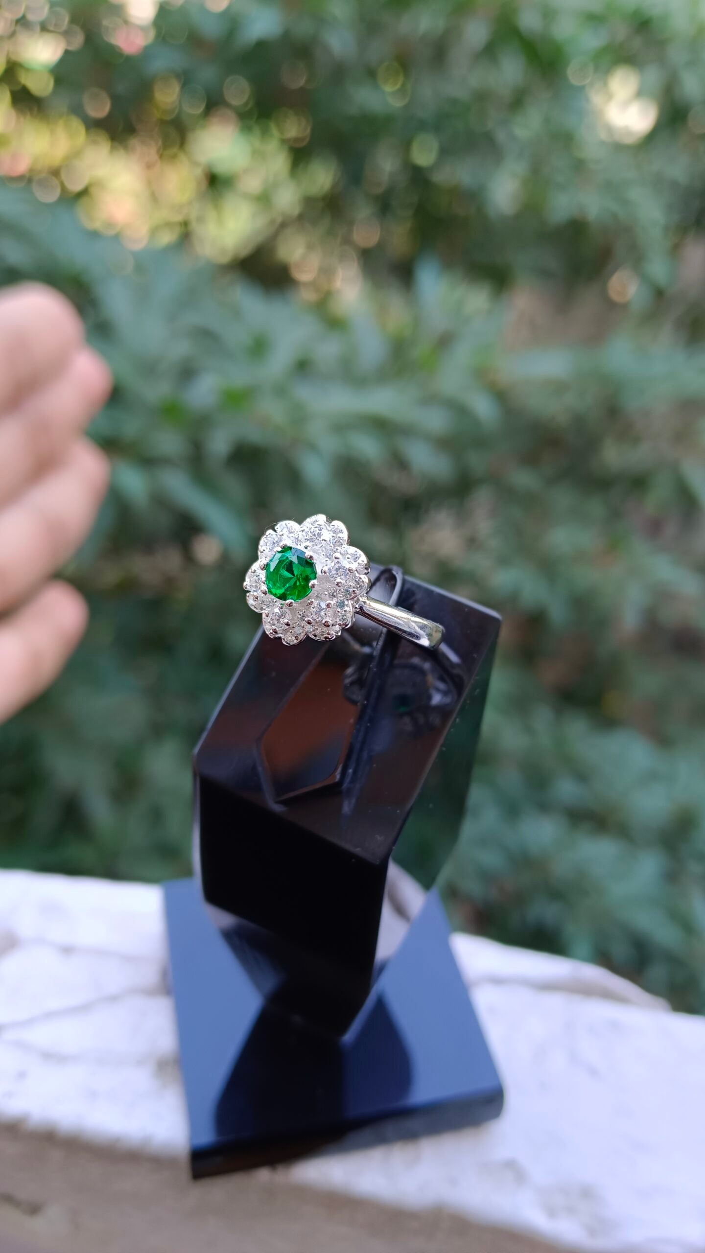 Green Zircon Ladies Ring