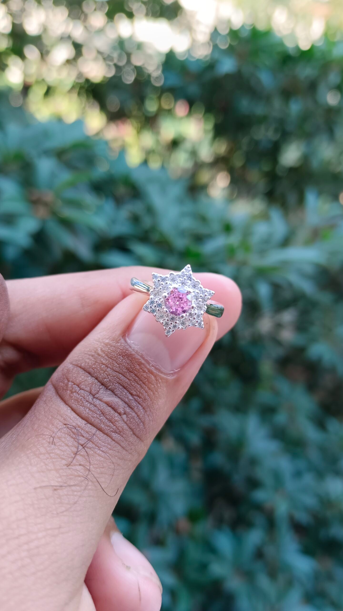 Pink Zircon Ladies Ring