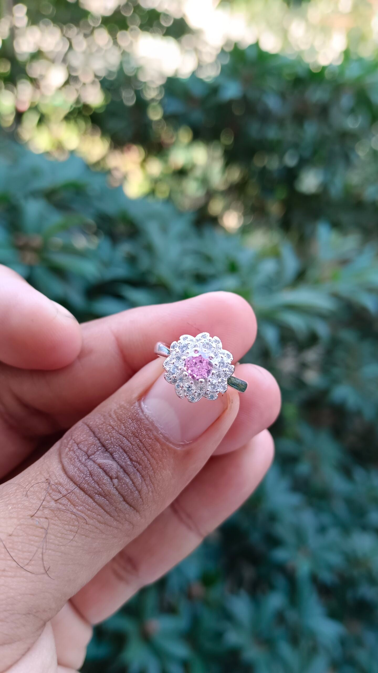 Pink Zircon Ladies Ring