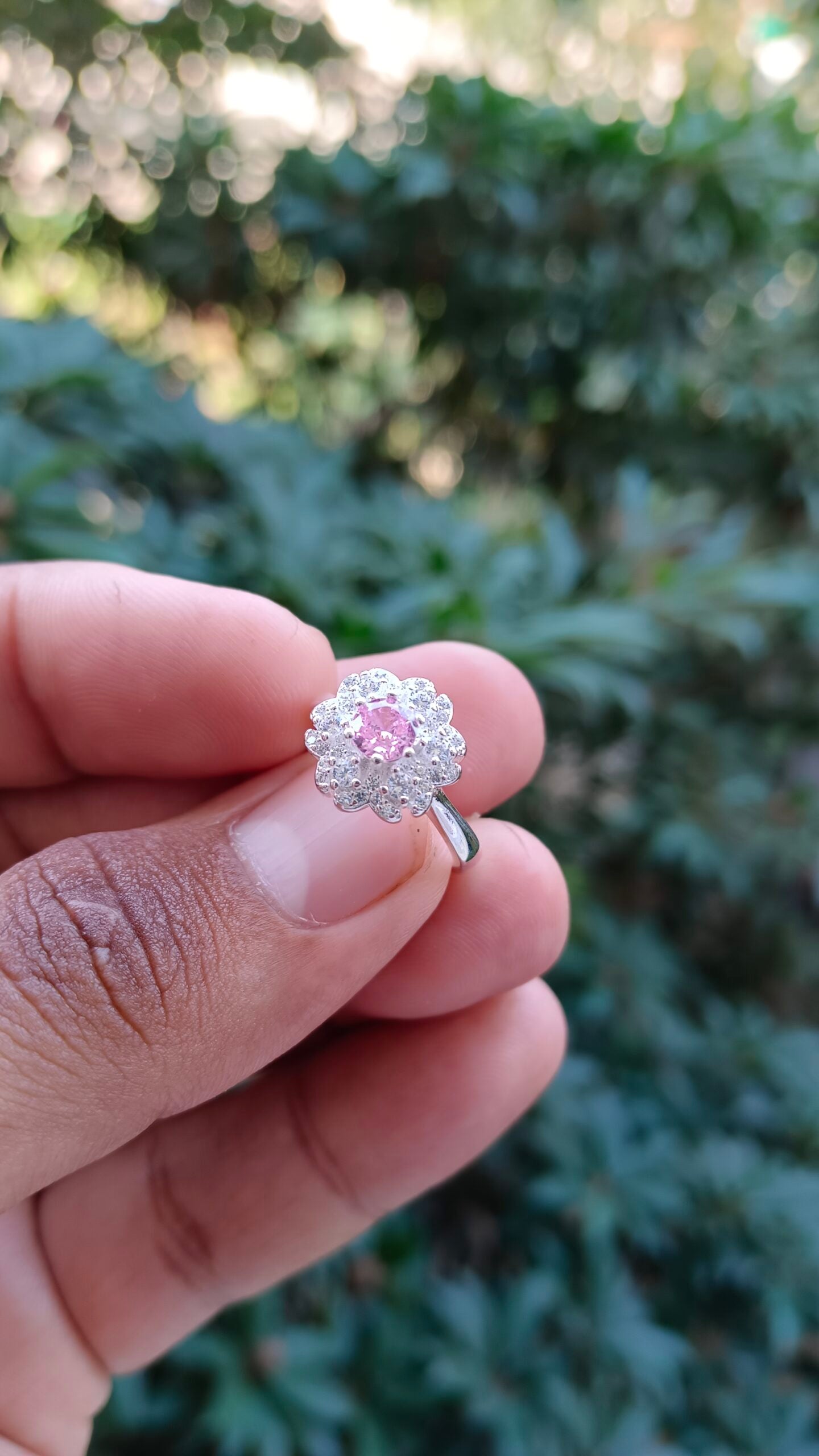 Pink Zircon Ladies Ring