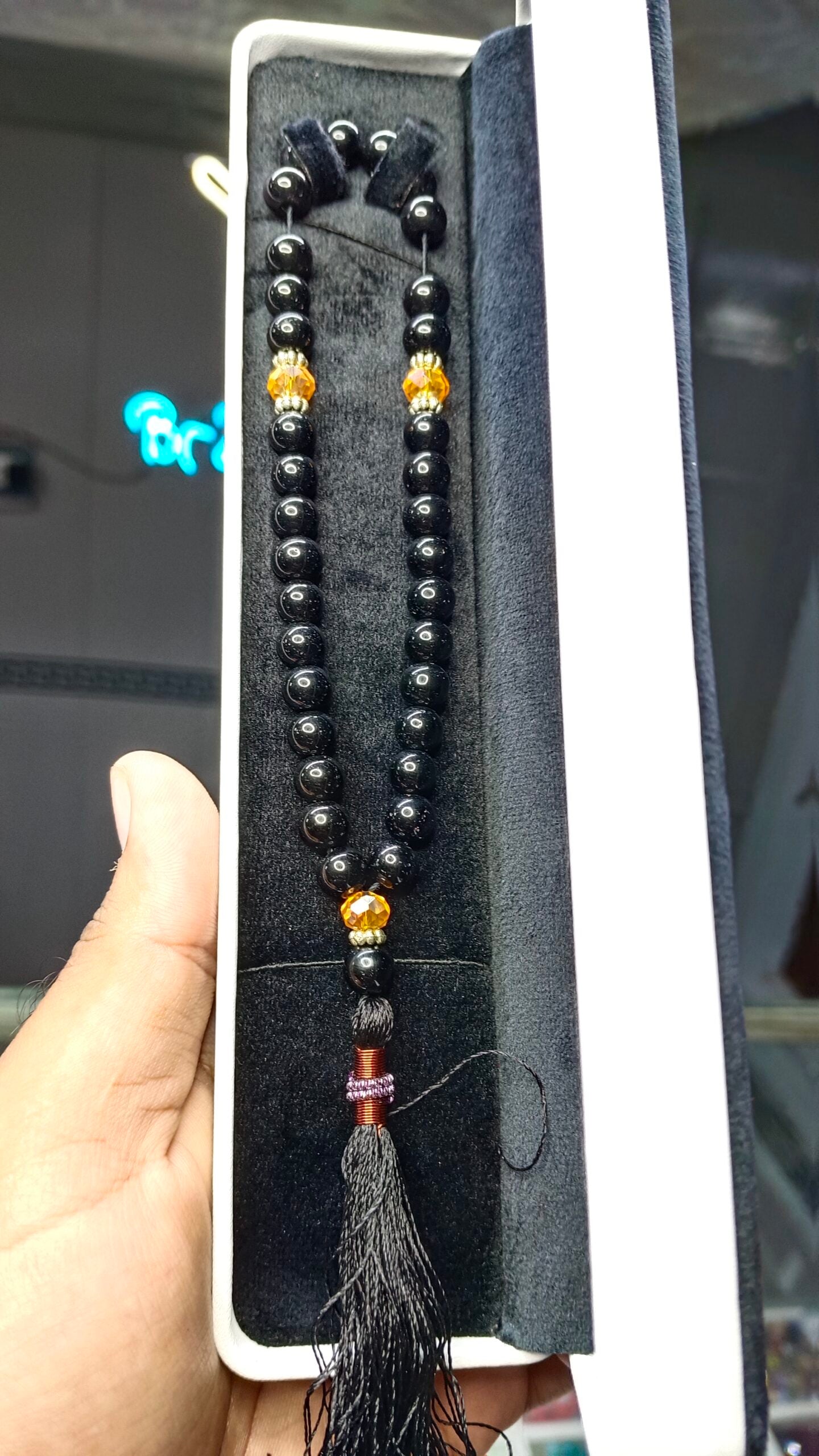 Black Aqeeq Tasbeeh 33 Beads