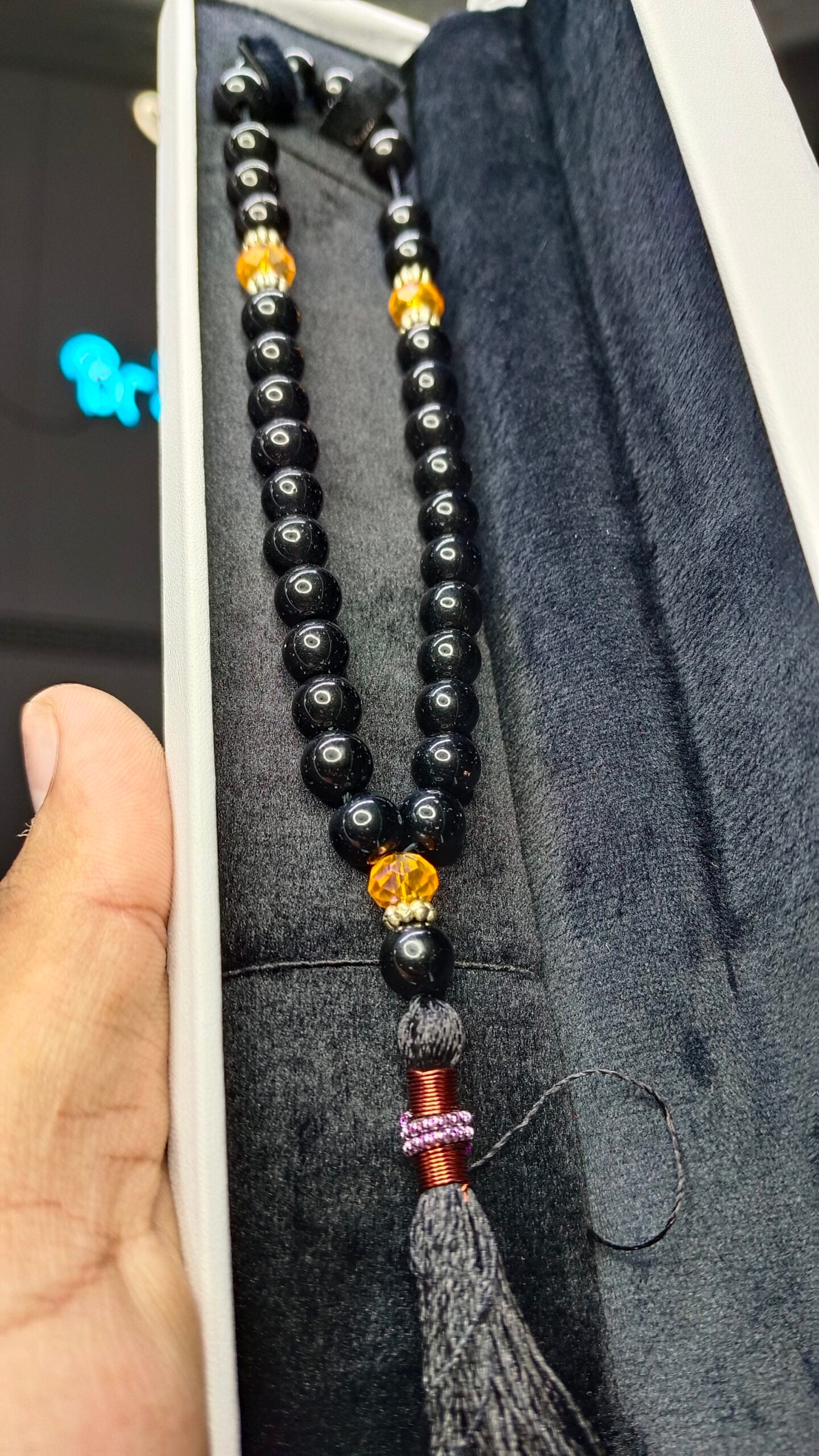 Black Aqeeq Tasbeeh 33 Beads