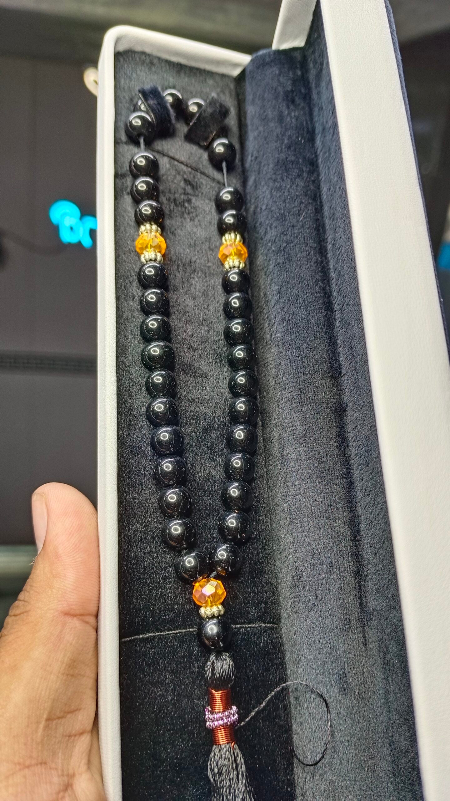 Black Aqeeq Tasbeeh 33 Beads