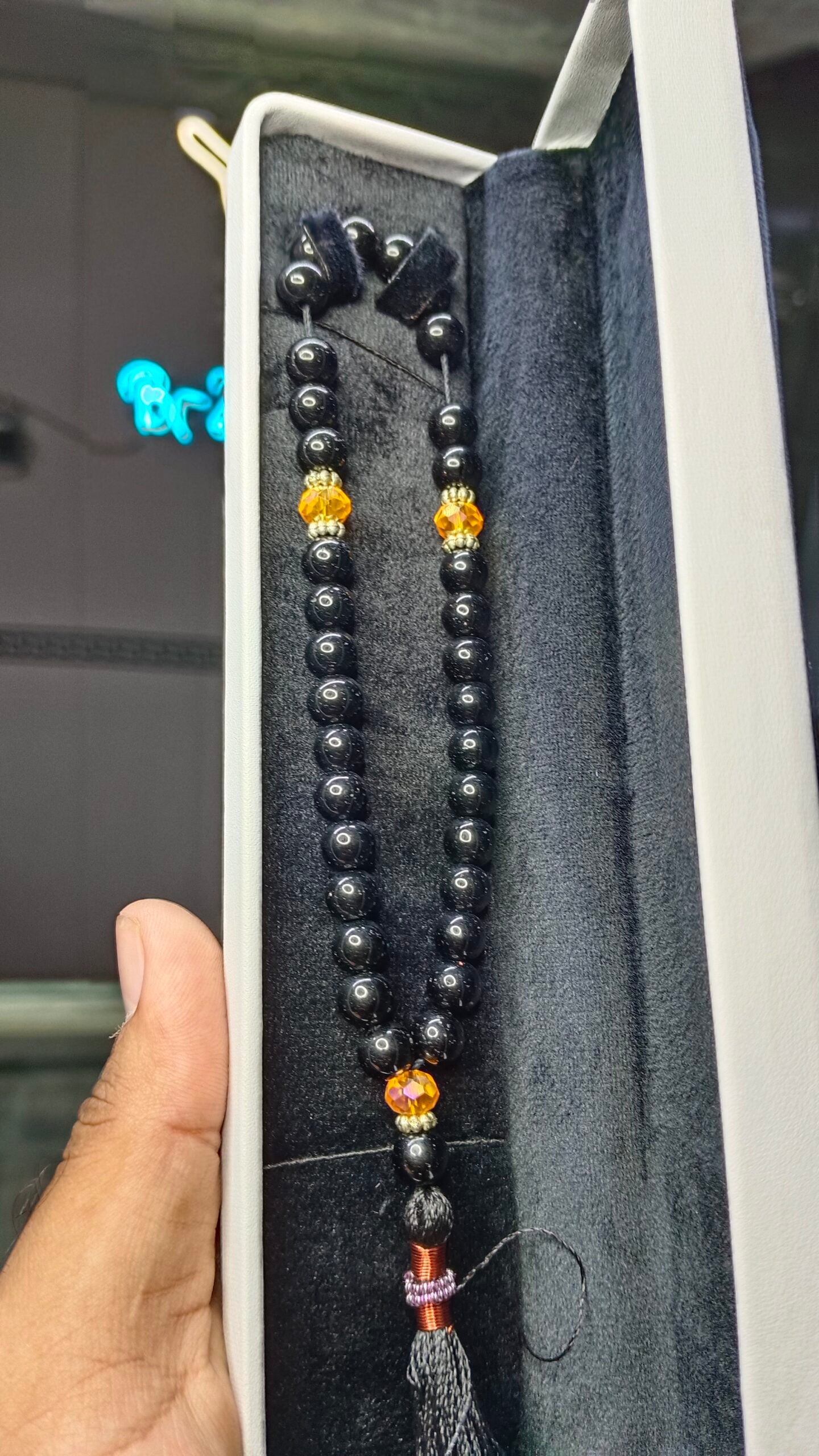 Black Aqeeq Tasbeeh 33 Beads