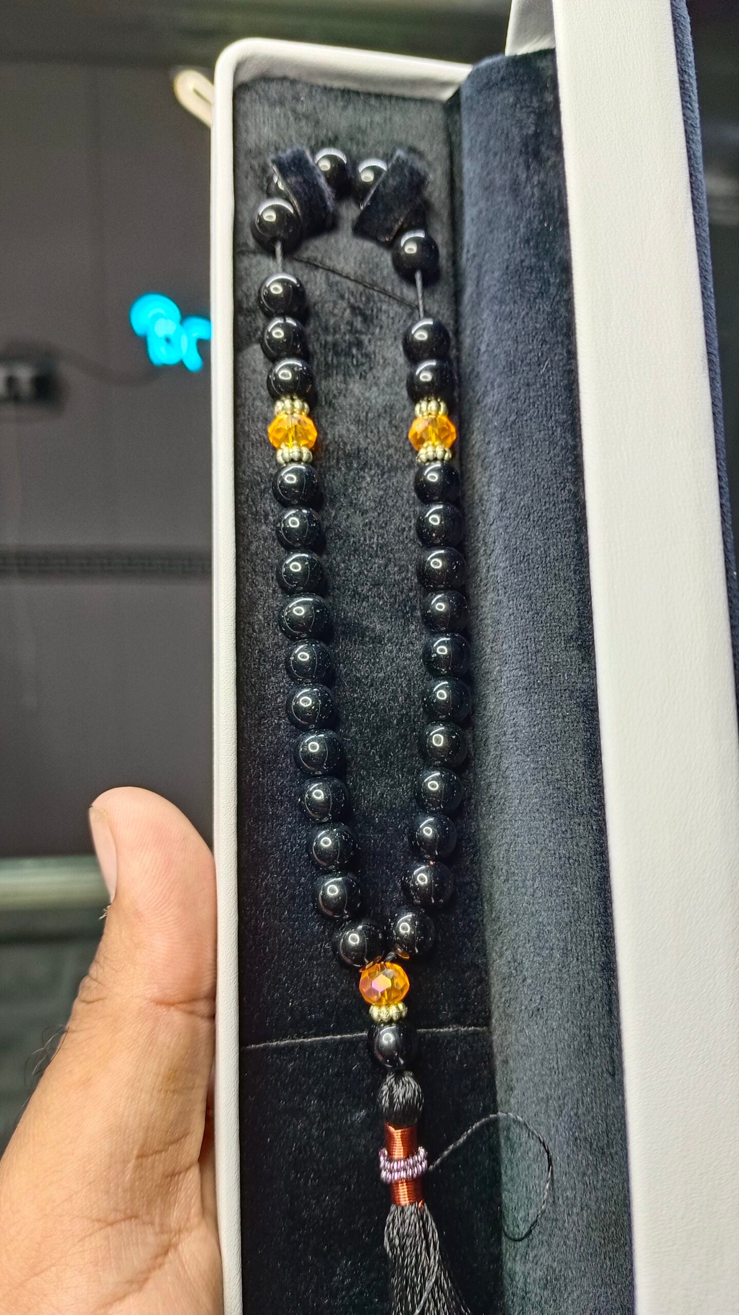 Black Aqeeq Tasbeeh 33 Beads