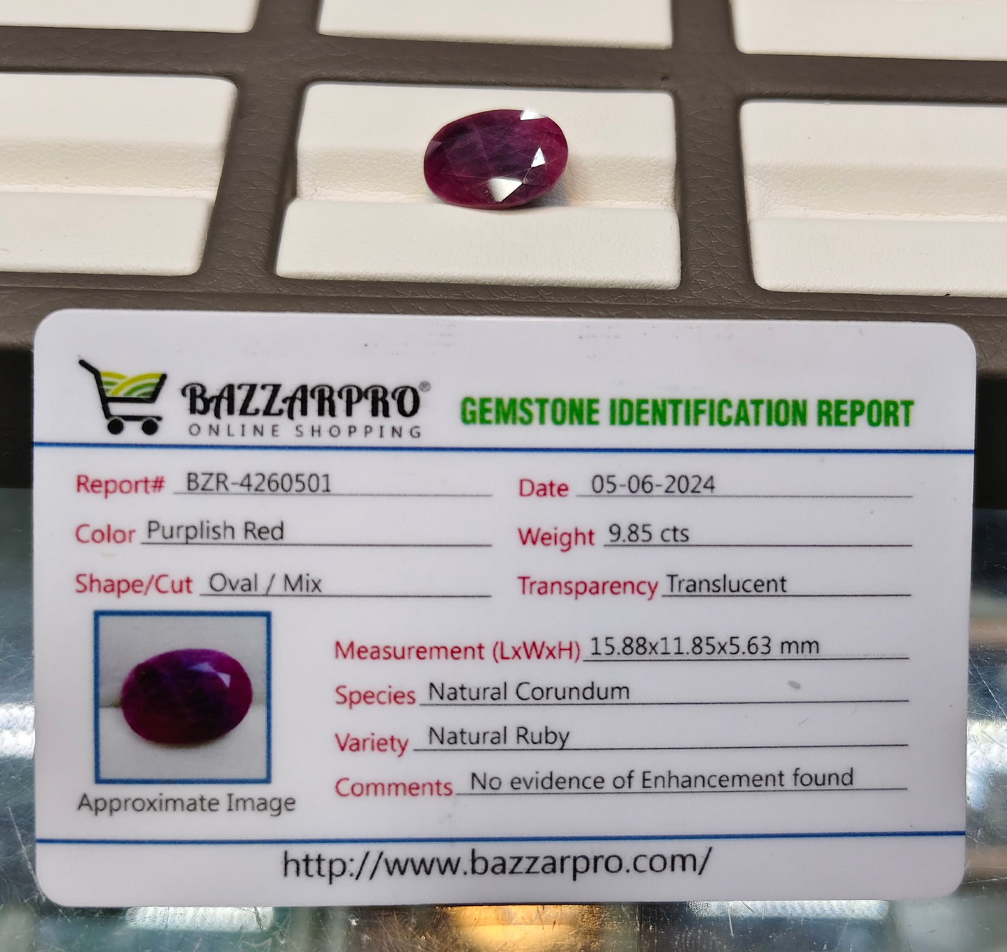 Natural Ruby (Lab Certified)