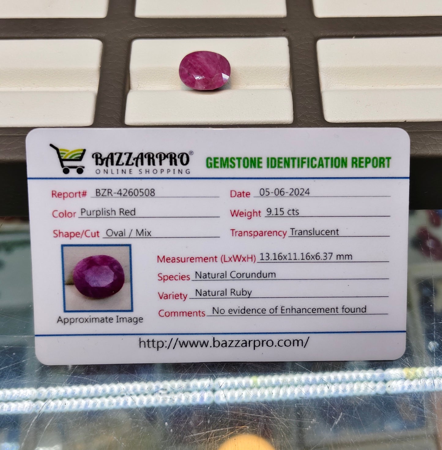 Natural Ruby (Lab Certified)