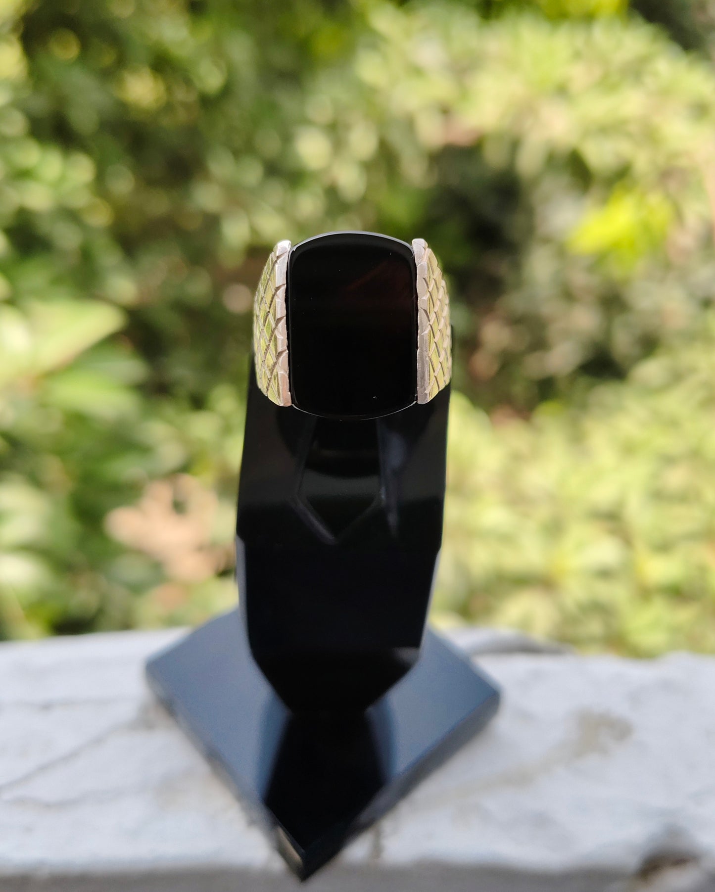 Original Black Yamni Aqeeq Ring for Mens