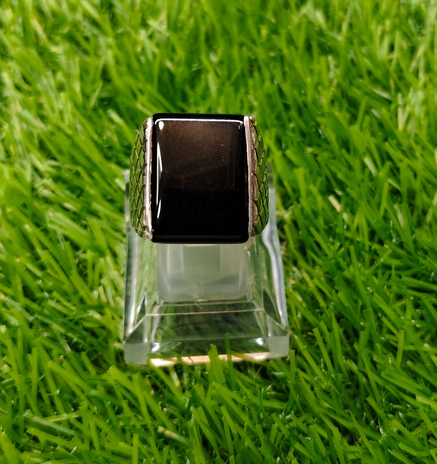 Black Yamni Aqeeq Ring