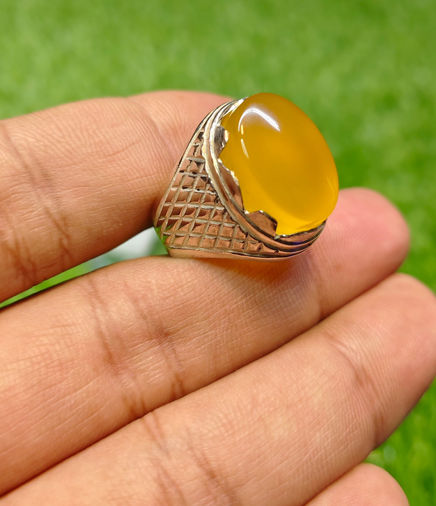 Natural Zarad Aqeeq Ring