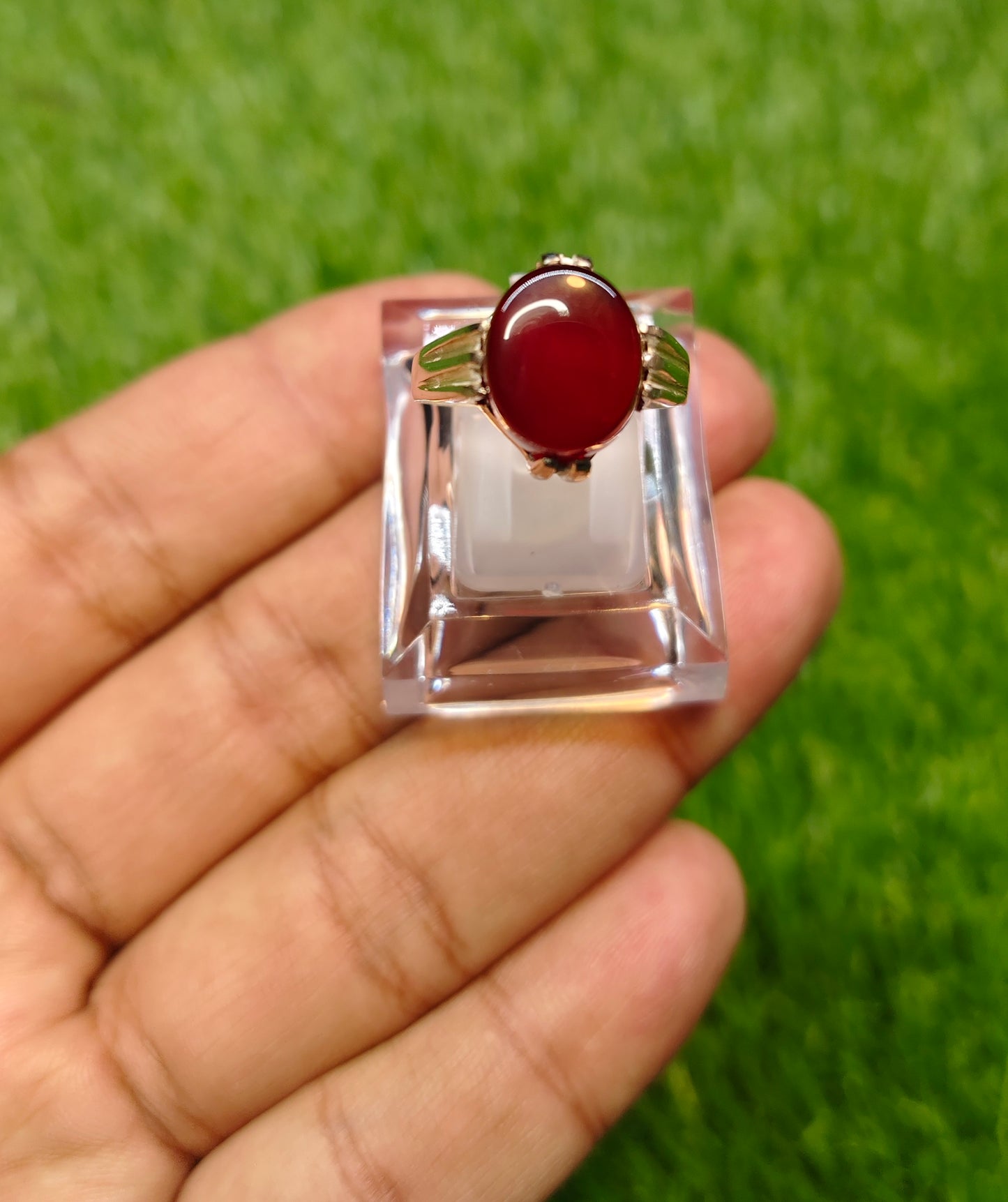 Natural Yamni Aqeeq Ring