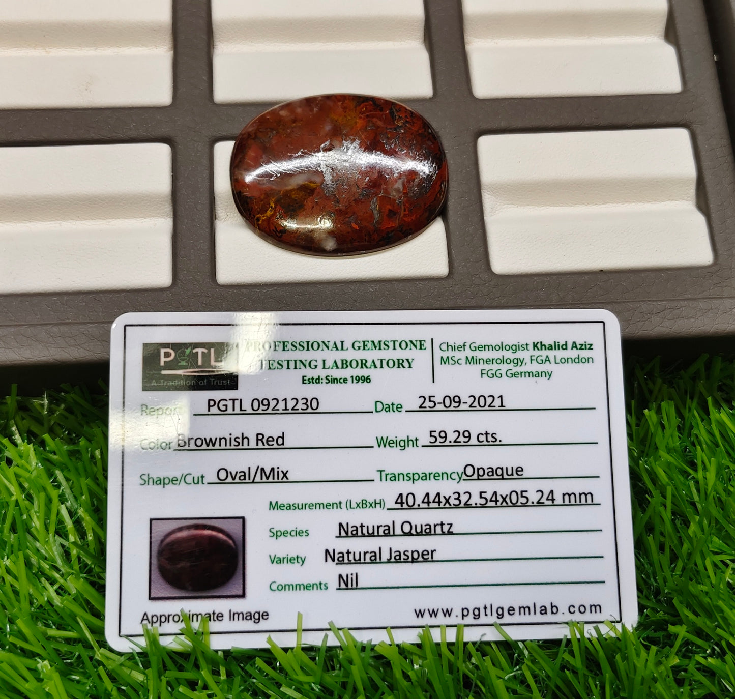 Natural Jasper With Lab Certificate