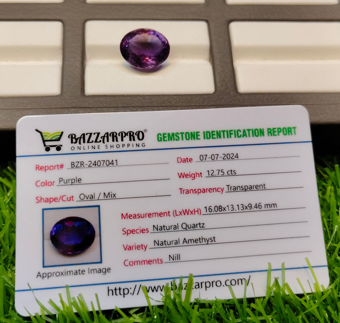 Natural Premium Quality Amethyst With Lab Certificate